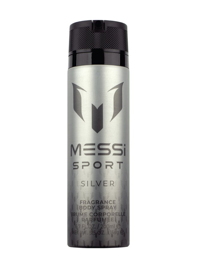 MESSI Sport Body Spray 200Ml - Silver - Image 1